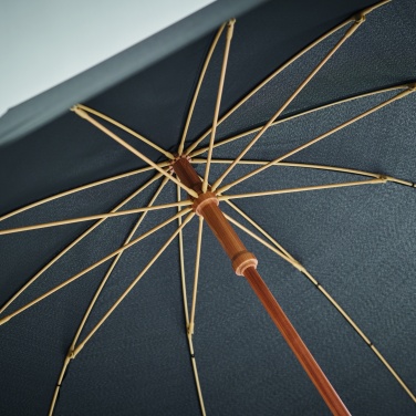 Logo trade advertising products picture of: 23,5 inch RPET/bamboo umbrella